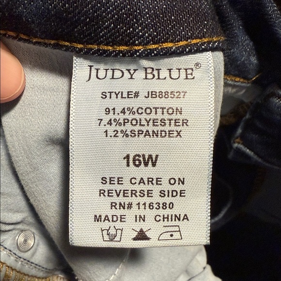 Judy Blue Skinny Fit Dark Blue Jeans 16W - Picture 9 of 9